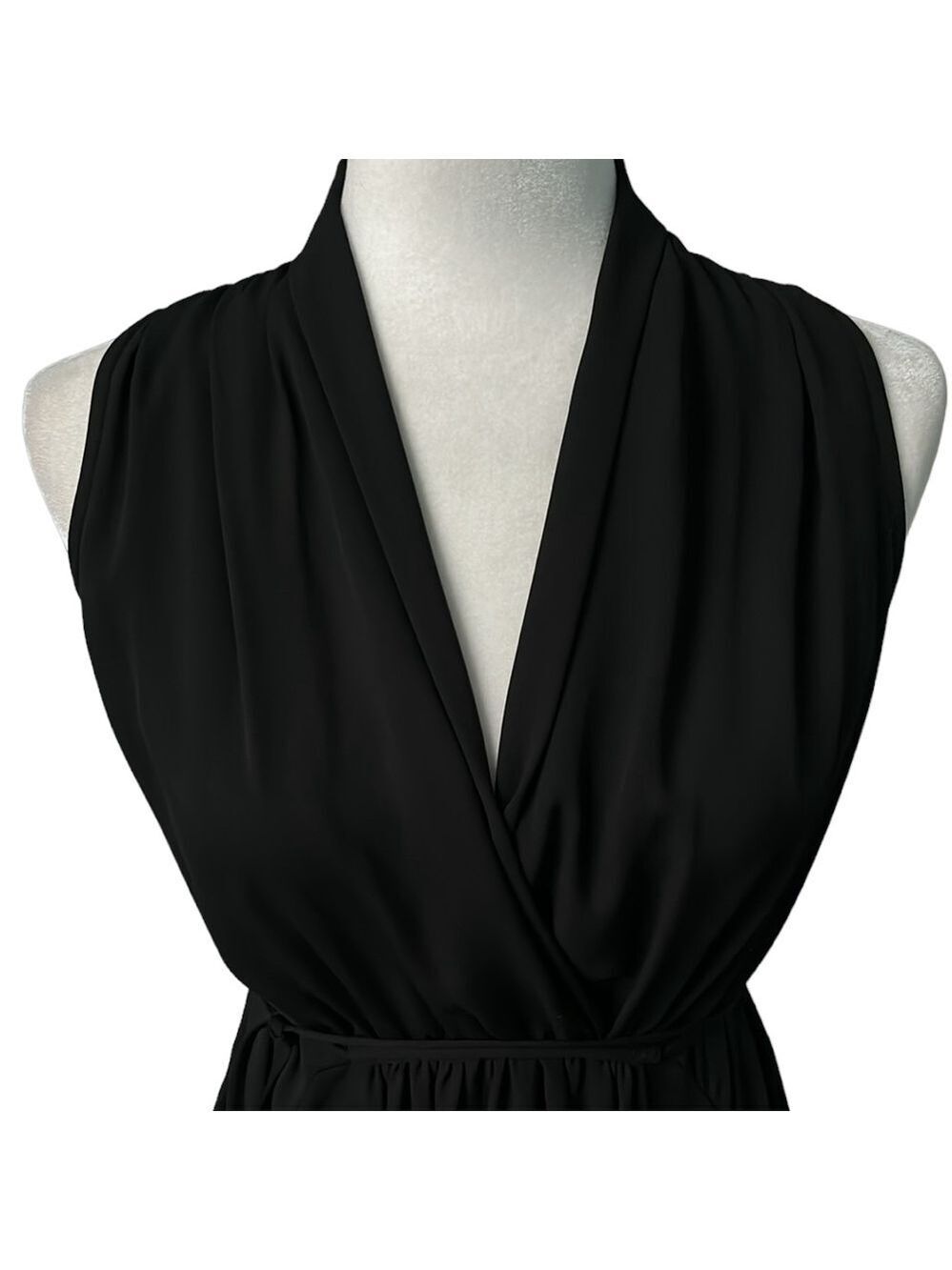 Aqua Bloomingdale's Faux Wrap Mini Dress Black Size XS - Picture 7 of 13